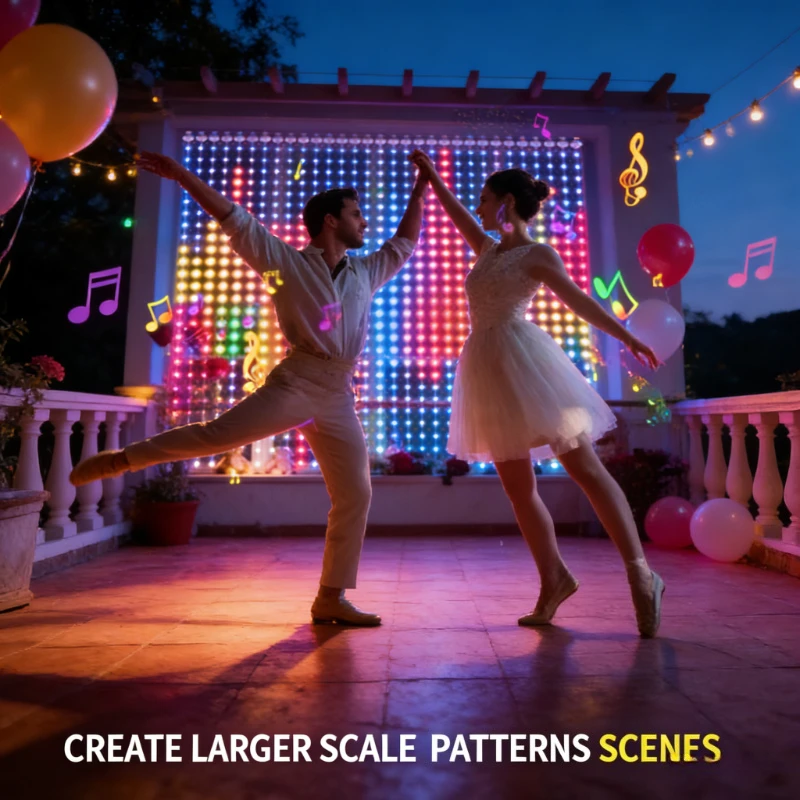 Lighting Christmas Decor - Smart 400LED Curtain Lights, Music Sync