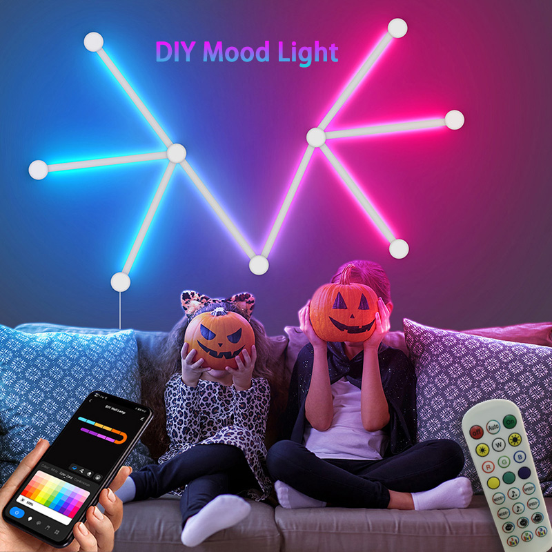 Lighting Decor For Bedroom - Smart RGB Wall Lamp, Bluetooth APP