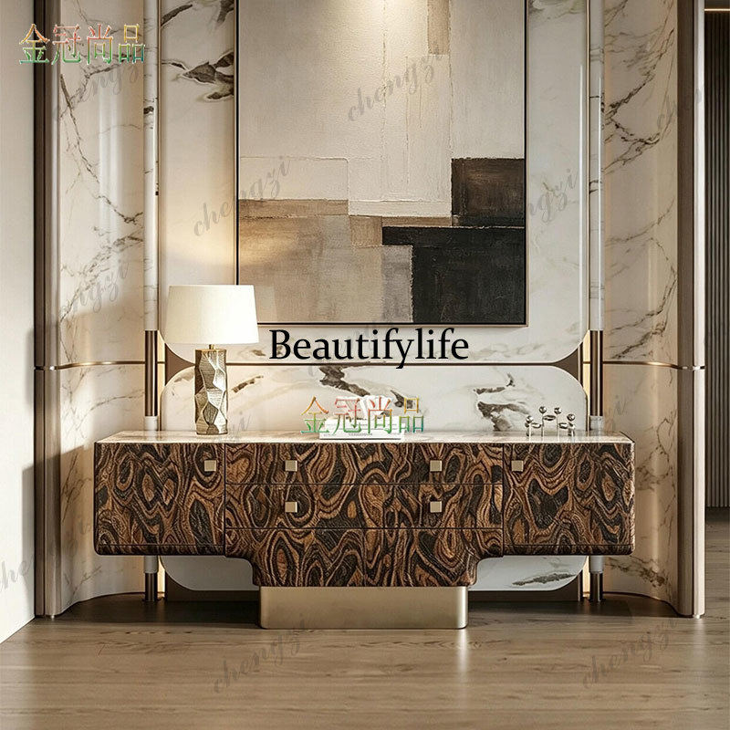Home Lighting And Decor - Light luxury home entrance cabinet, living
