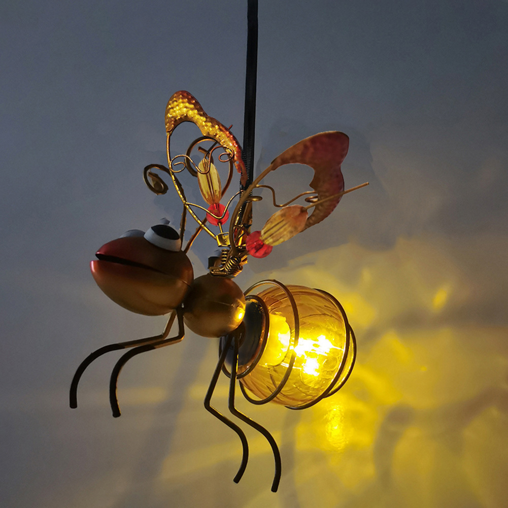 Solar Powered Hanging Bees Lig - Lighting Bug Decor review and price