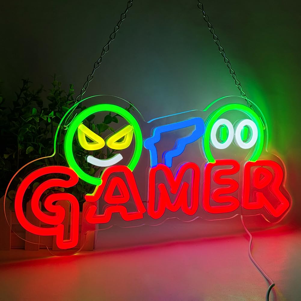 Gamer Neon Sign LED Wall Light - Lighting Christmas Decor review and price