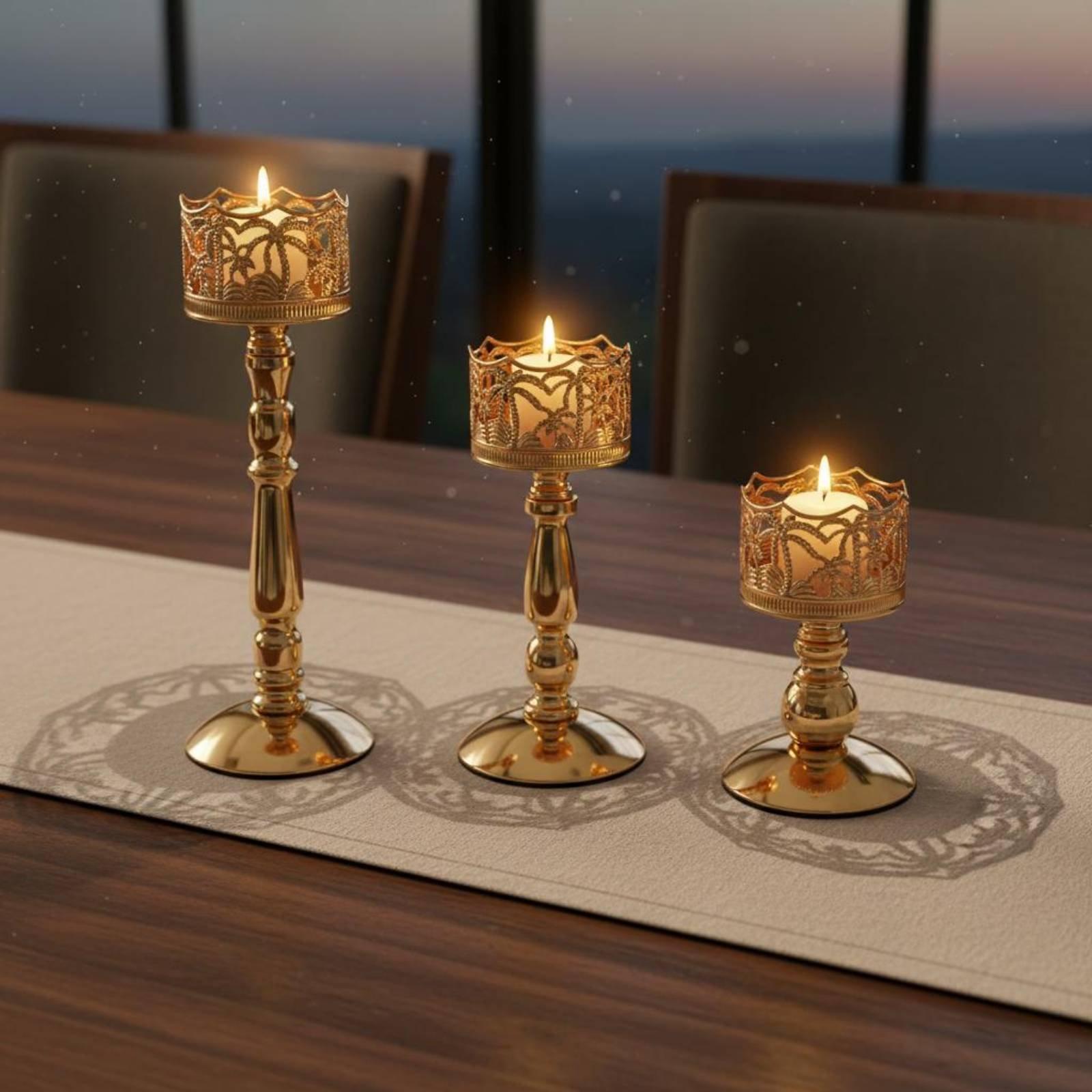 Iron Candlestick Elegant Metal - Candle Holder Set review and price