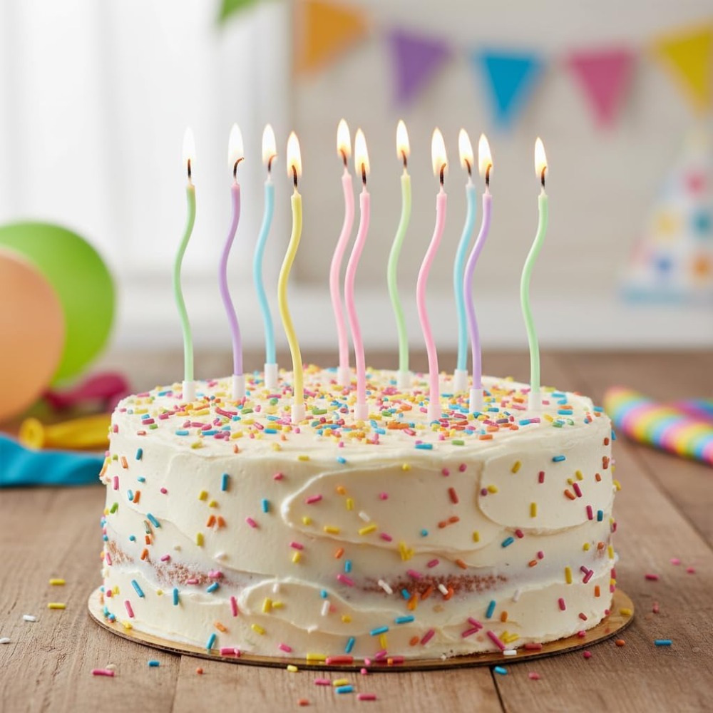 Rainbow Spiral Birthday Cake C - Candle Holder Set review and price