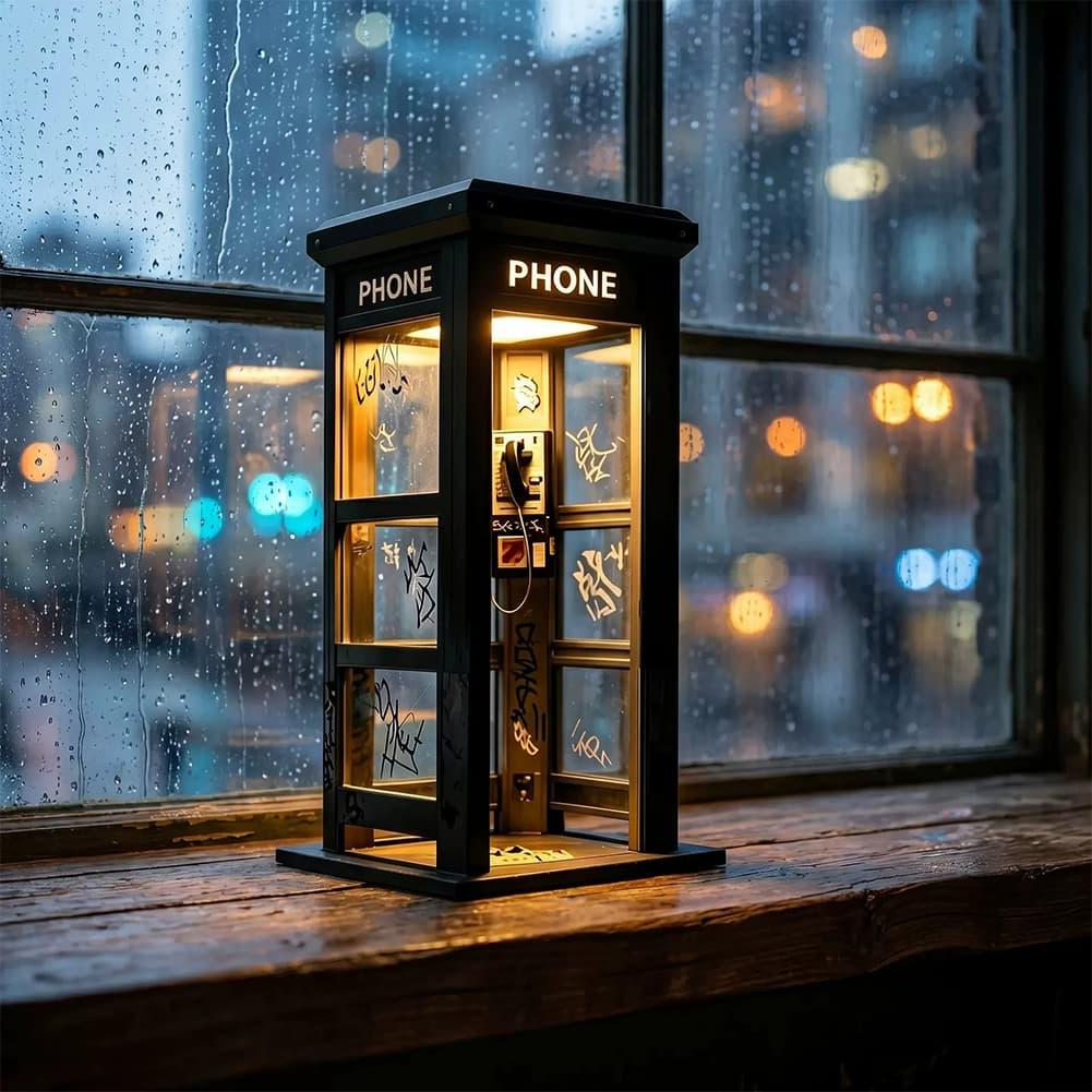 Retro Graffiti Phone Booth Tab - Lighting Decor For Bedroom review and price