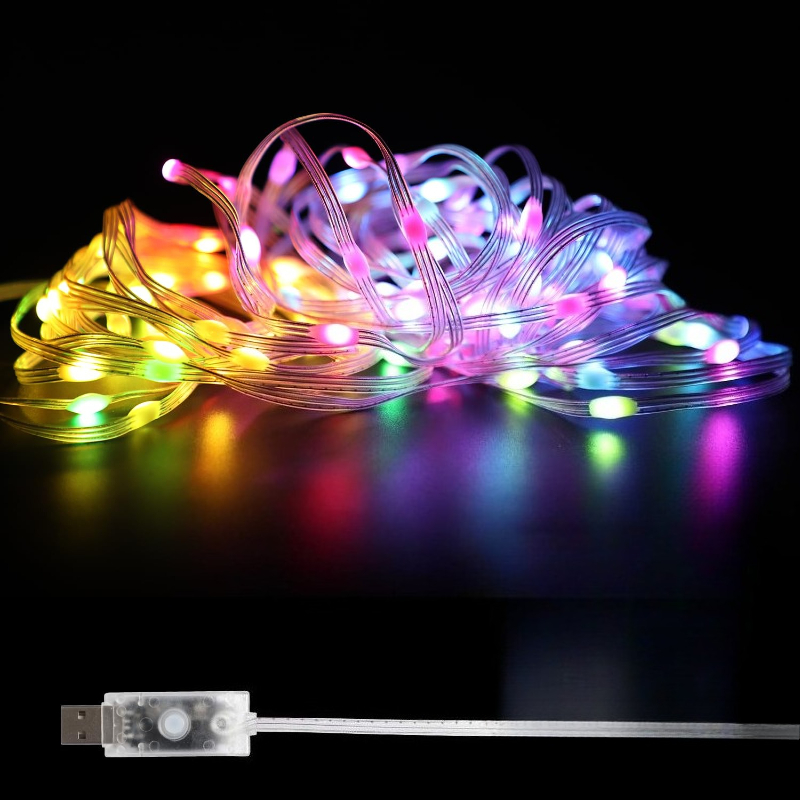 5/10M RGBIC USB LED String Lig - Lighting Christmas Decor review and price