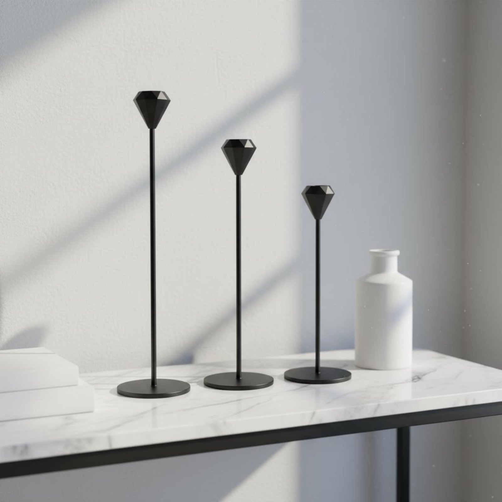 3 Pieces Crystal Top Candlesti - Candle Holder Set review and price