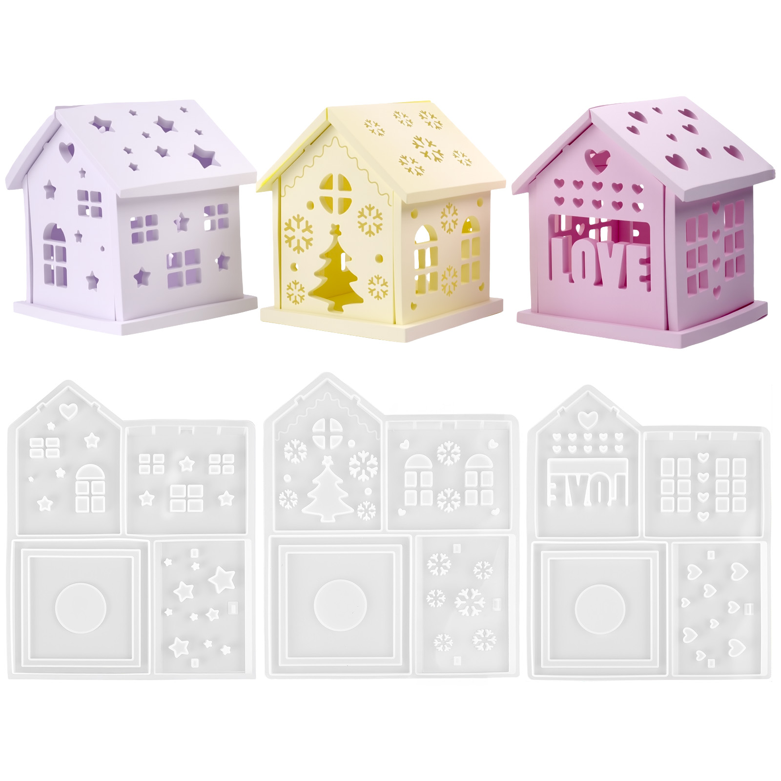 3D House Silicone Mold DIY Chr - Candle Holder Set review and price