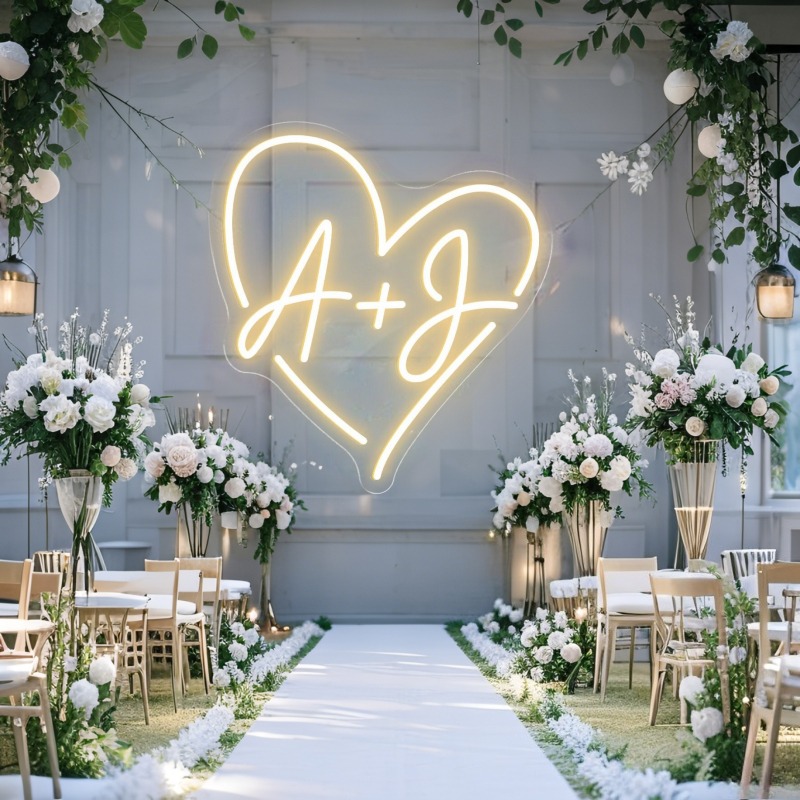 Custom Initials Heart LED Neon - Lighting Christmas Decor review and price