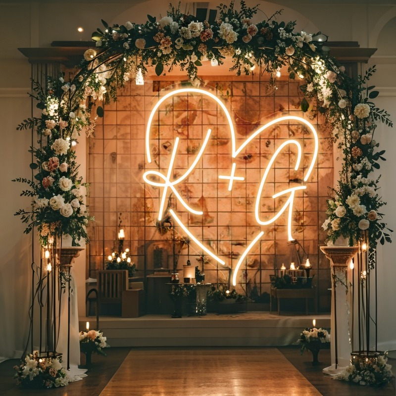 Custom Initials Heart LED Neon - Lighting Christmas Decor review and price