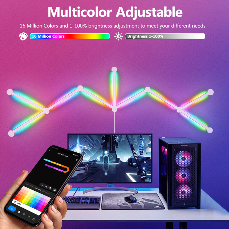 Smart RGB Wall Lamp, Bluetooth - Lighting Decor For Bedroom review and price