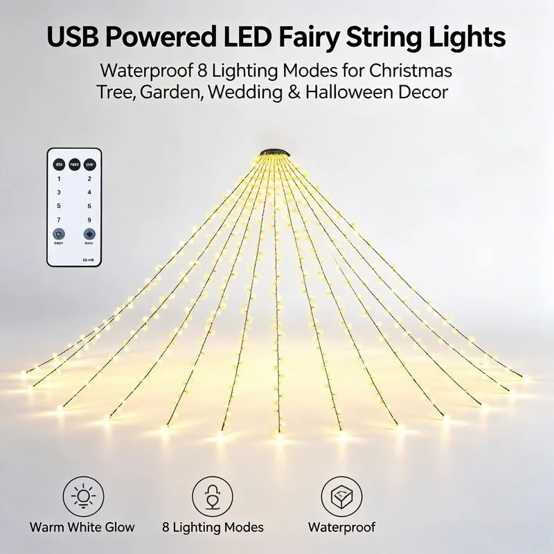 Waterproof USB LED String Ligh - Lighting Christmas Decor review and price