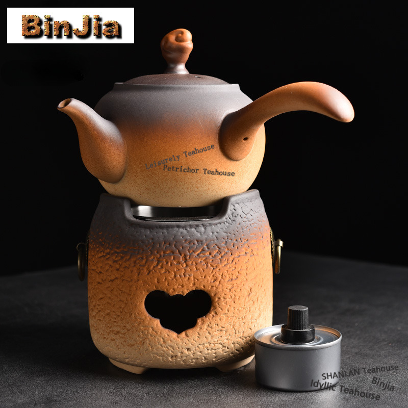 Crude Pottery High-handled Pot - Candle Holder Set review and price
