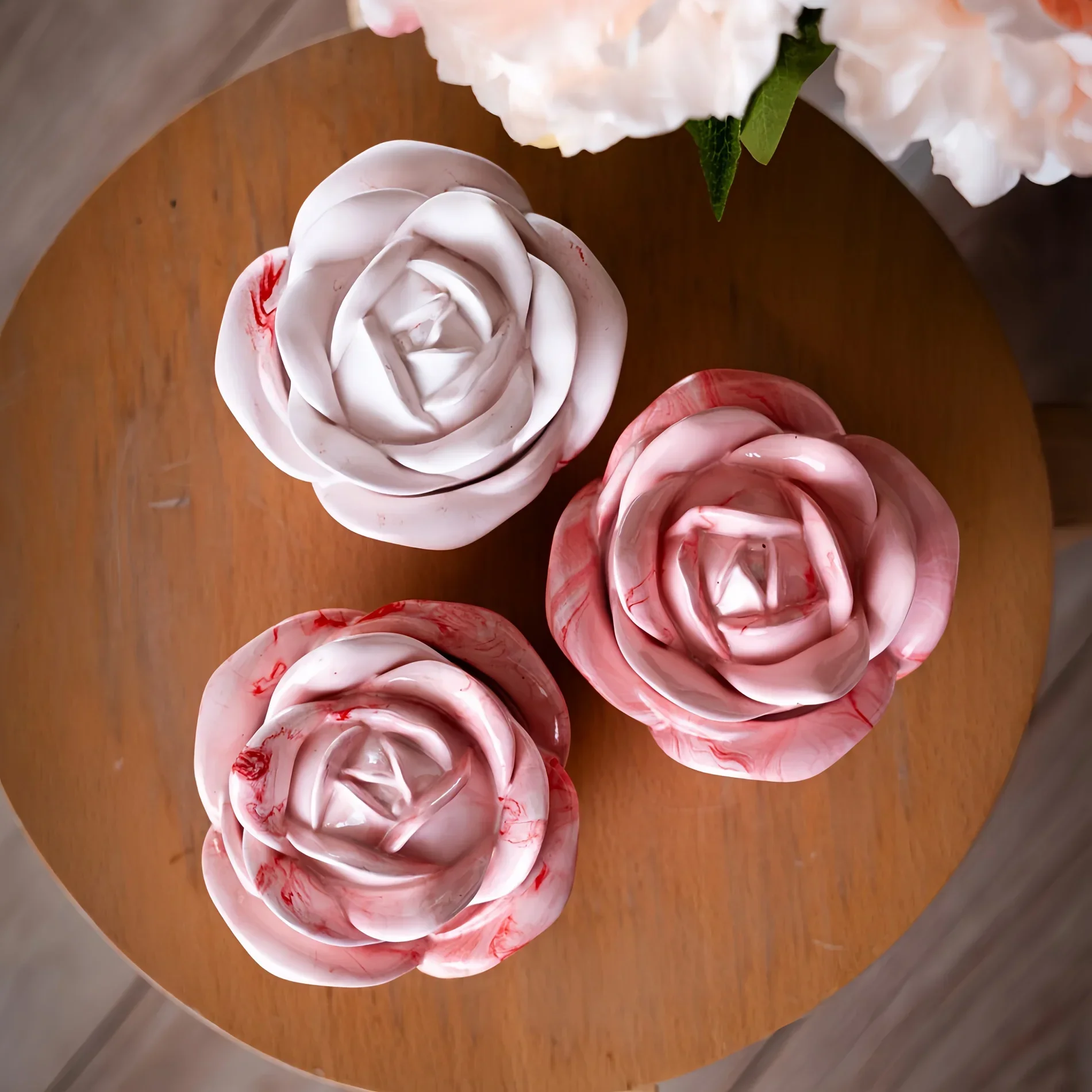 2-Piece Set Rose Shaped Silico - Candle Holder Set review and price