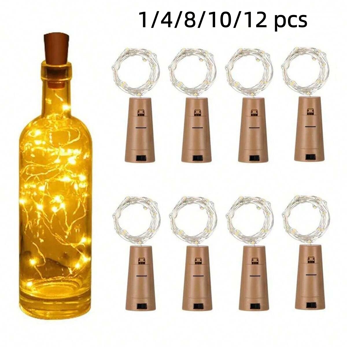 10/12 Pack Bottle Lights with  - Decor Lighting Cork review and price