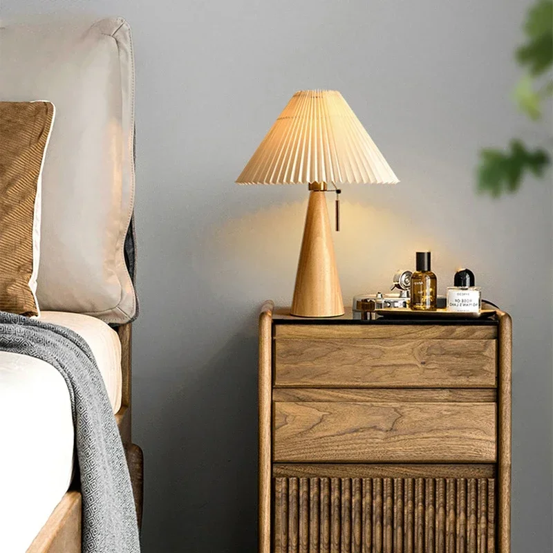 Retro Pleated Table Lamp Nordi - Lighting Decor For Bedroom review and price