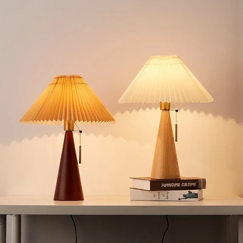 Retro Pleated Table Lamp Nordi - Lighting Decor For Bedroom review and price