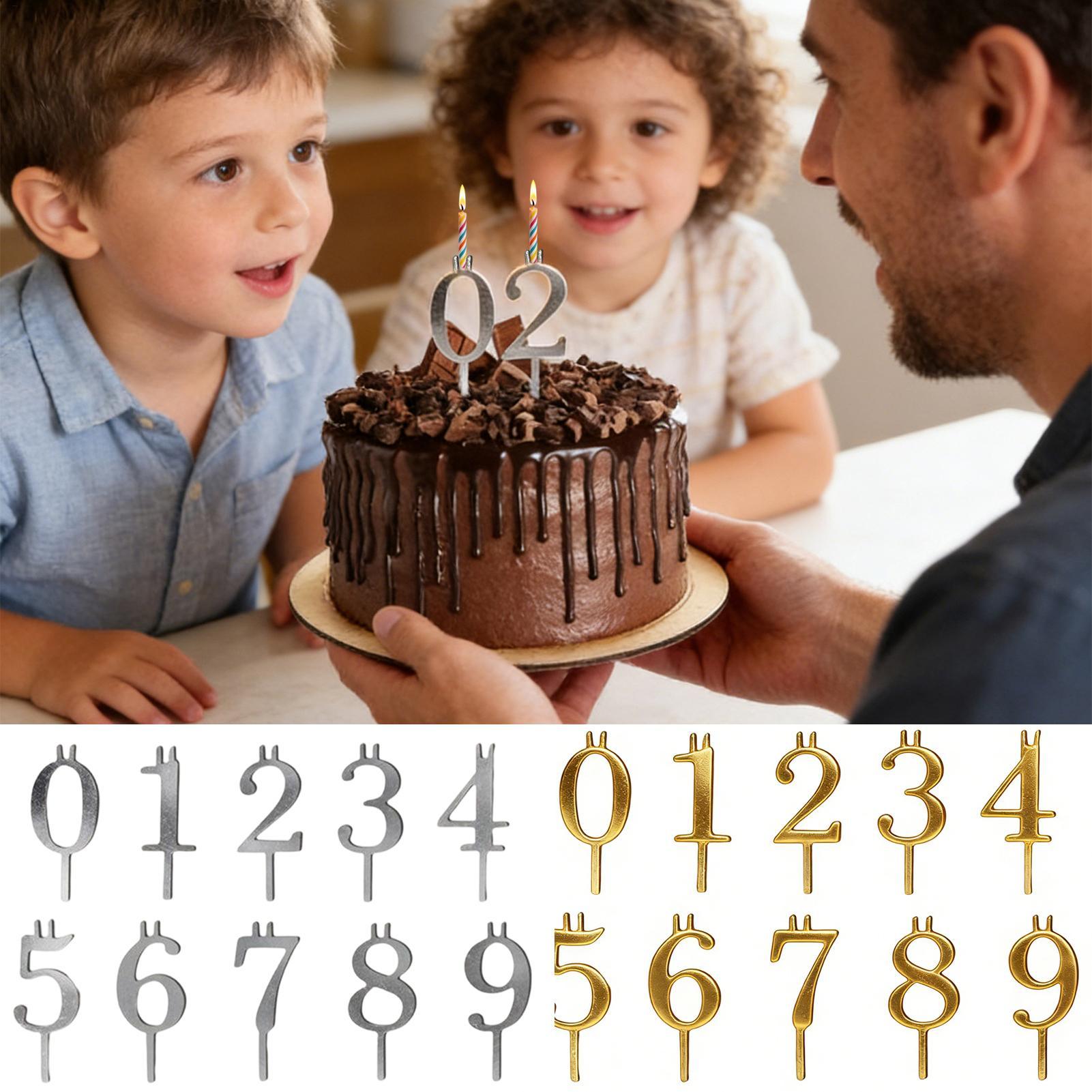 10pcs 0-9 Number Cake Toppers  - Candle Holder Set review and price