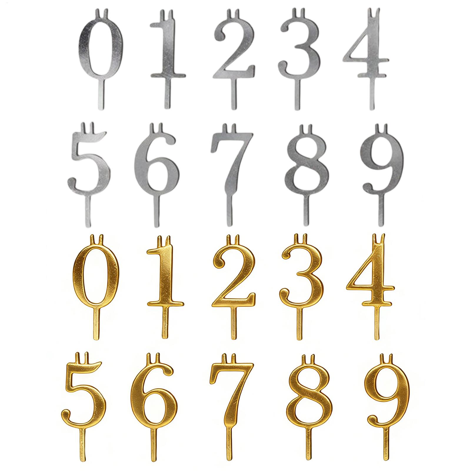 10pcs 0-9 Number Cake Toppers  - Candle Holder Set review and price
