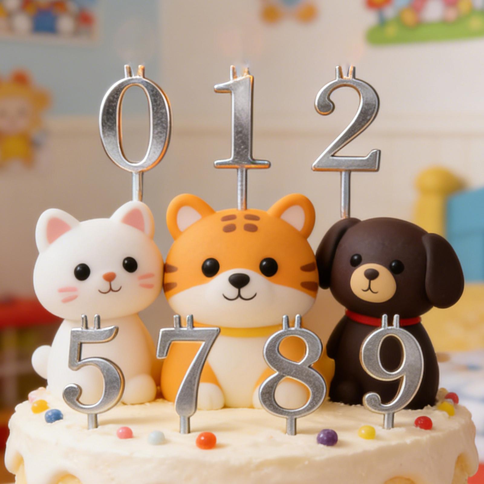 10pcs 0-9 Number Cake Toppers  - Candle Holder Set review and price
